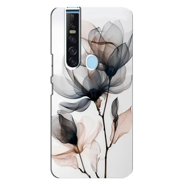 Чехол с принтом «Цветы на белом» для TECNO Camon 15 Pro Чехол с принтом «Цветы на белом» для TECNO Camon 15 Pro