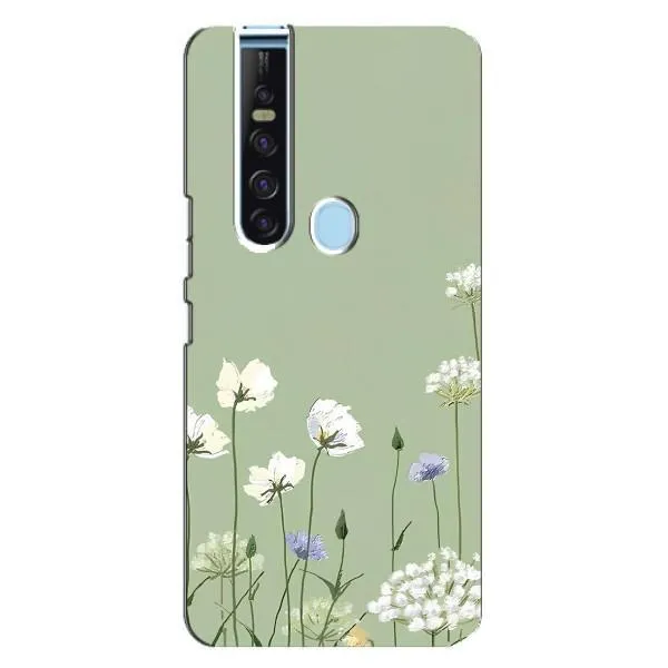 Чехол с принтом «Цветы на зеленом» для TECNO Camon 15 Pro Чехол с принтом «Цветы на зеленом» для TECNO Camon 15 Pro
