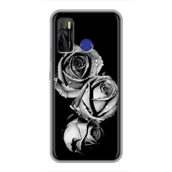Чехол с принтом «Черная роза» для TECNO Camon 15 Чехол с принтом «Черная роза» для TECNO Camon 15