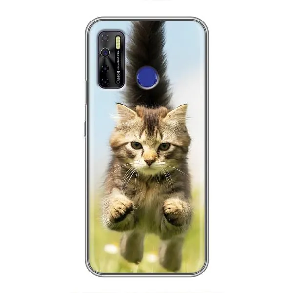Чехол с принтом «Прыжок кота» для TECNO Camon 15