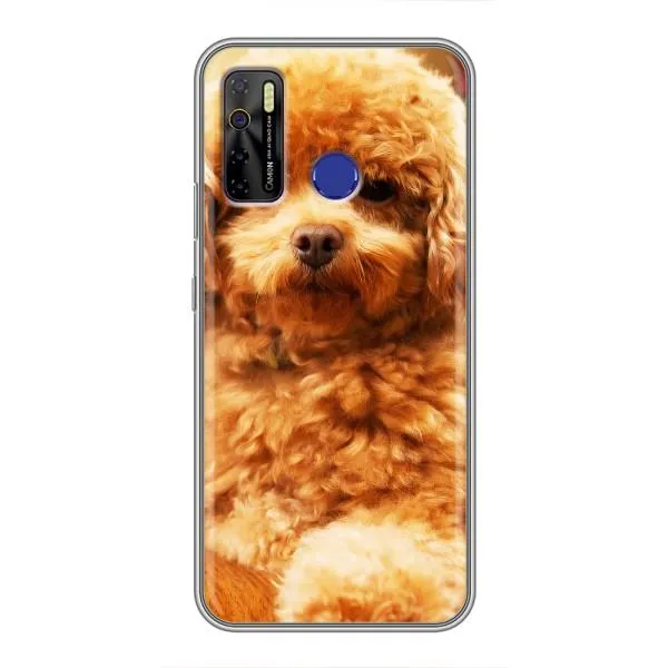 Чехол с принтом «Щенок Бишон» для TECNO Camon 15