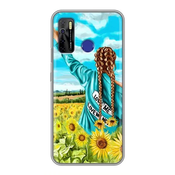 Чехол с принтом «Украиночка» для TECNO Camon 15