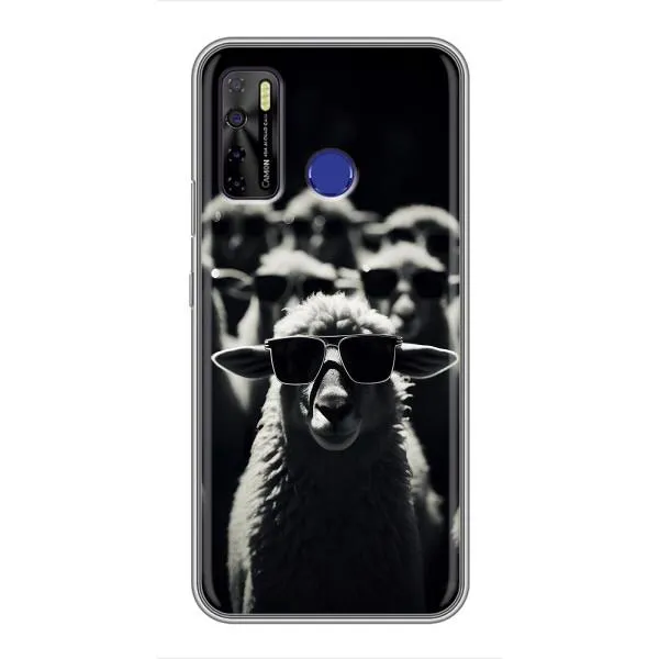 Чехол с принтом «Овечка в очках» для TECNO Camon 15