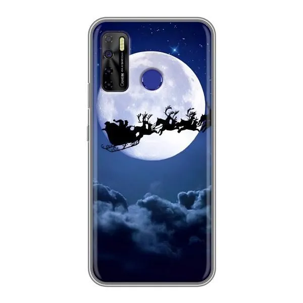 Чехол с принтом «Санта - луна» для TECNO Camon 15