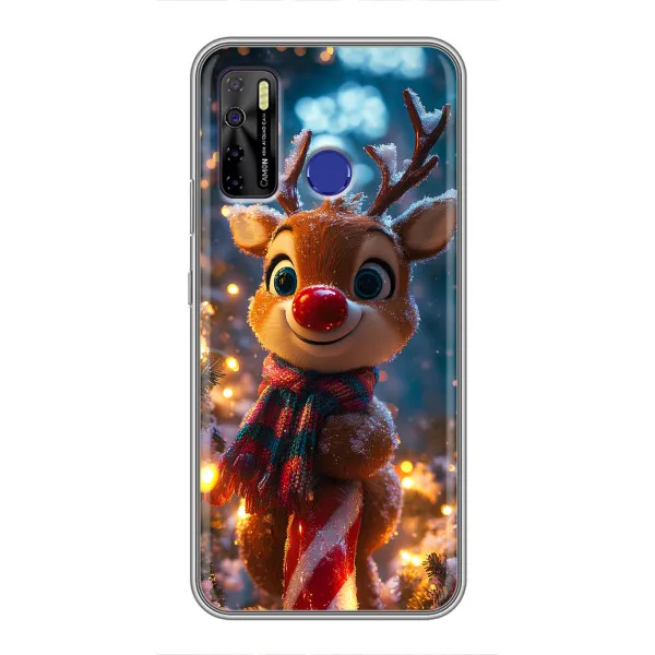Чохол з принтом «Олень з шарфом» для TECNO Camon 15 Чохол з принтом «Олень з шарфом» для TECNO Camon 15