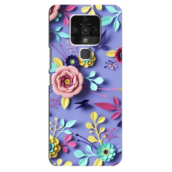 Чехол с принтом «Цветочный дизайн» для TECNO Camon 16 Pro