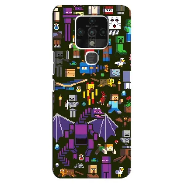 Чехол с принтом «Коллаж Майнкрафт» для TECNO Camon 16 Pro Чехол с принтом «Коллаж Майнкрафт» для TECNO Camon 16 Pro