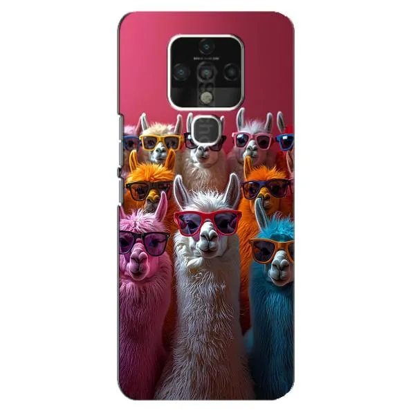 Чехол с принтом «Ламы в очках» для TECNO Camon 16 Pro
