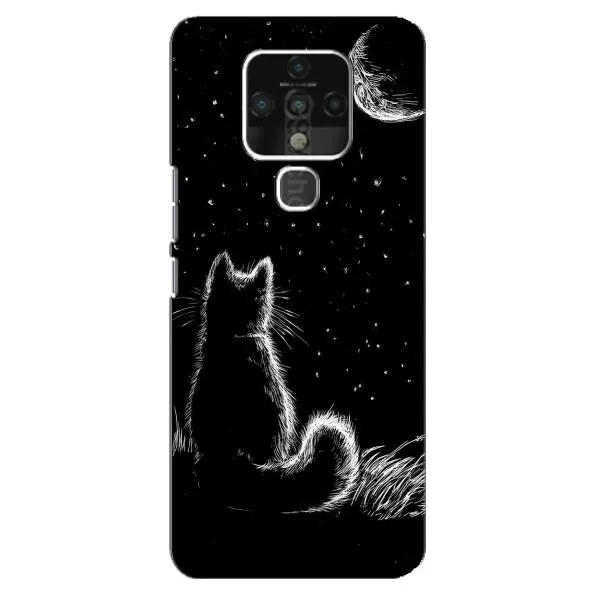 Чехол с принтом «Котик и луна» для TECNO Camon 16 SE Чехол с принтом «Котик и луна» для TECNO Camon 16 SE