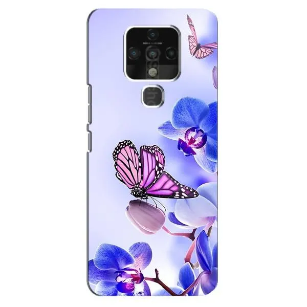 Чехол с принтом «Бабочка на цветочке» для TECNO Camon 16