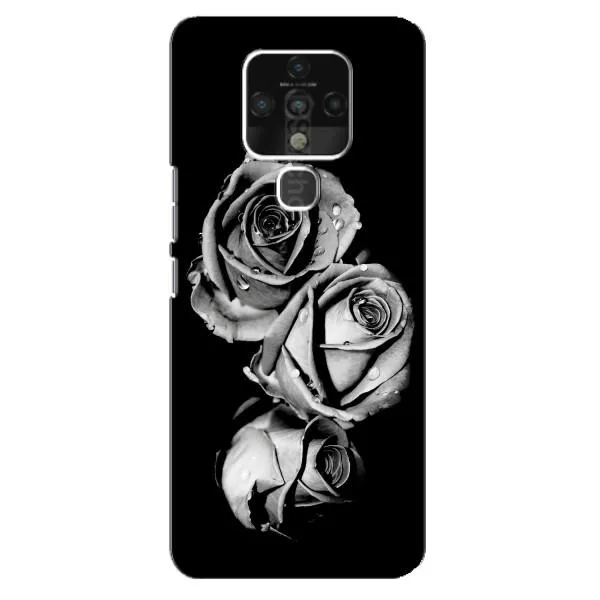 Чохол з принтом «Чорна троянда» для TECNO Camon 16