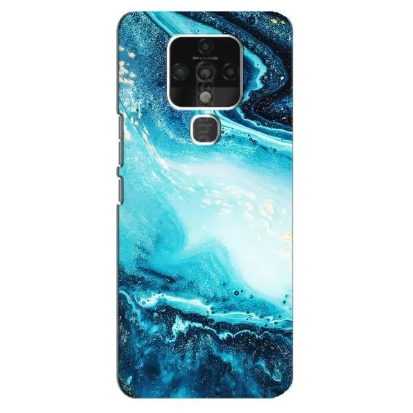 Чехол с принтом «Голубой мрамор» для TECNO Camon 16