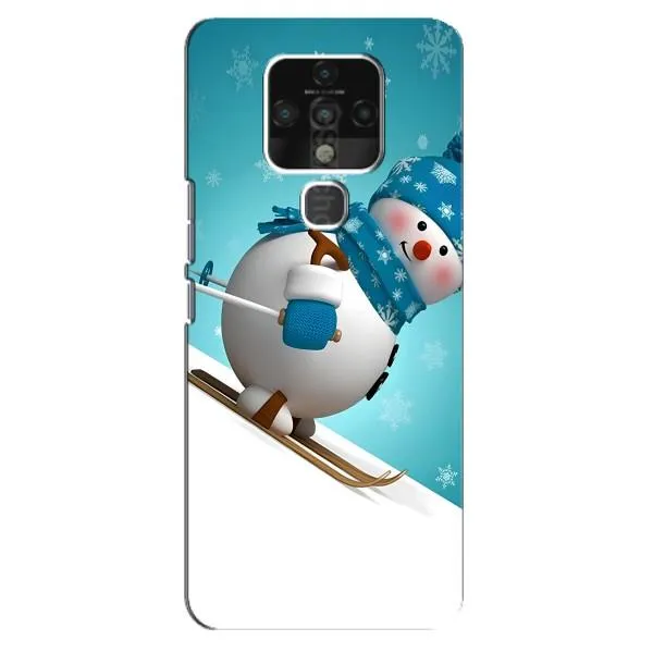Чехол с принтом «Снеговик на лыжах» для TECNO Camon 16