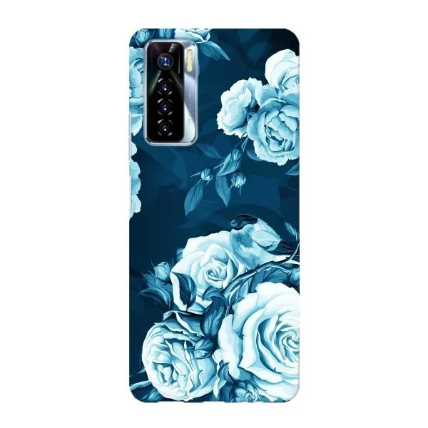 Чехол с принтом «Голубые Бутоны» для TECNO Camon 17 Pro