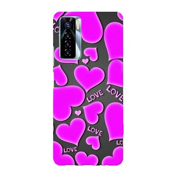 Чехол с принтом «Pink hearts» для TECNO Camon 17 Pro Чехол с принтом «Pink hearts» для TECNO Camon 17 Pro
