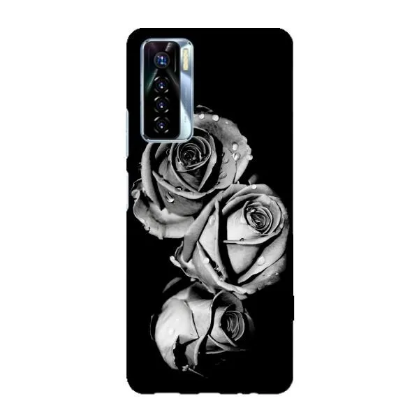 Чехол с принтом «Черная роза» для TECNO Camon 17 Pro