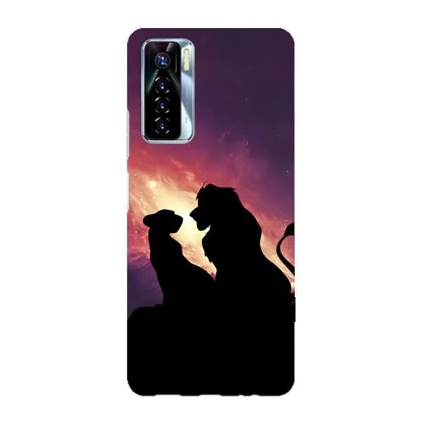 Чехол с принтом «Силуэт Симба и Налу» для TECNO Camon 17 Pro
