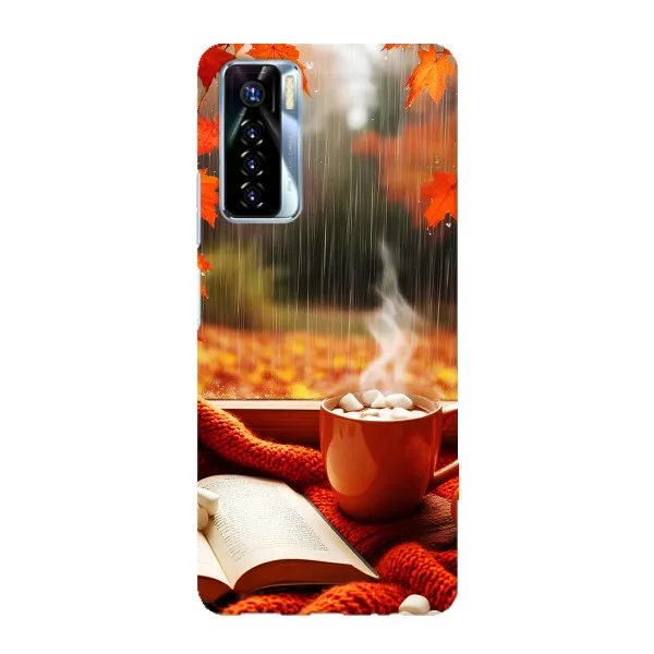 Чехол с принтом «Кофе и дождь» для TECNO Camon 17 Pro