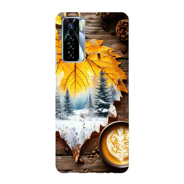Чехол с принтом «Осенне-зимний кофе» для TECNO Camon 17 Pro