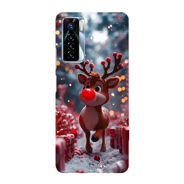 Чехол с принтом «Олень среди подарков» для TECNO Camon 17 Pro