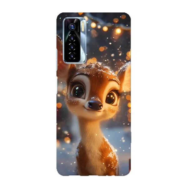 Чехол с принтом «Олененок среди гирлянд» для TECNO Camon 17 Pro