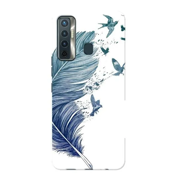 Чехол с принтом «Перышко» для TECNO Camon 17