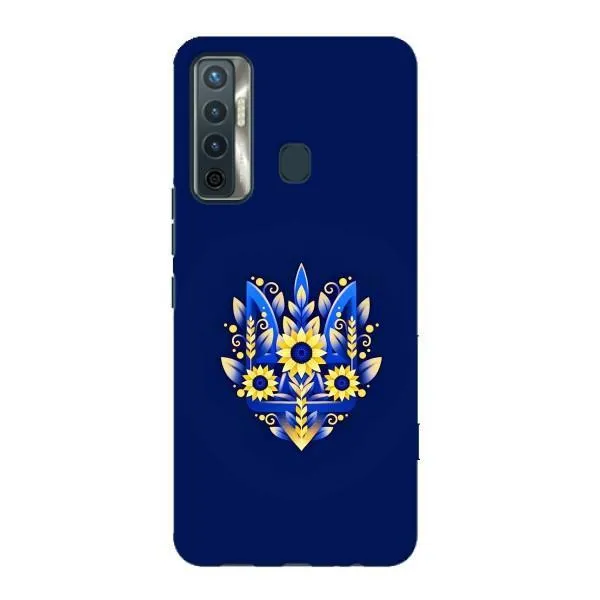 Чехол с принтом «Цветочный Герб» для TECNO Camon 17