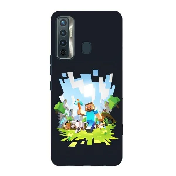 Чехол с принтом «персонажи Minecraft» для TECNO Camon 17