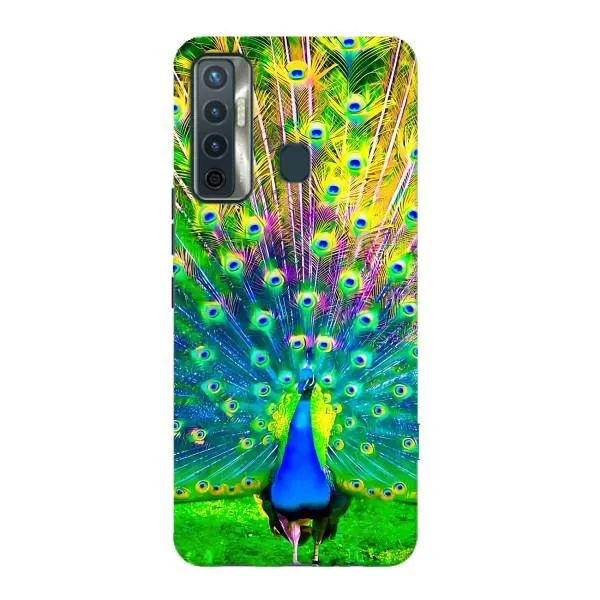 Чехол с принтом «Яркий Павлин» для TECNO Camon 17