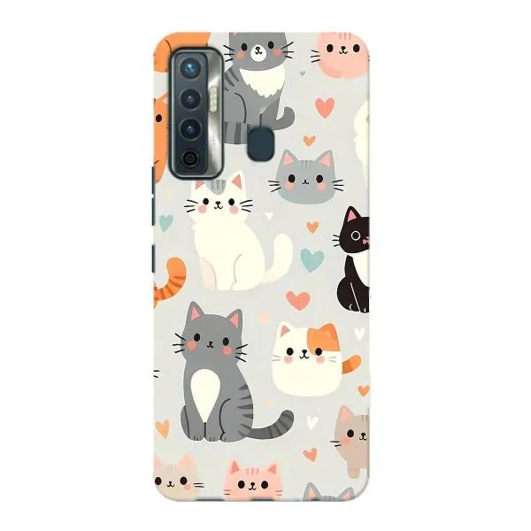 Чехол с принтом «Коллаж котов» для TECNO Camon 17 Чехол с принтом «Коллаж котов» для TECNO Camon 17