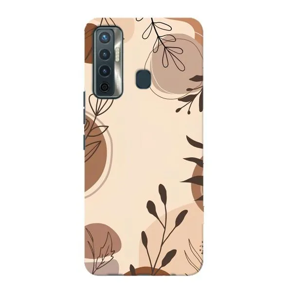 Чохол з принтом «Коричневі квіти» для TECNO Camon 17