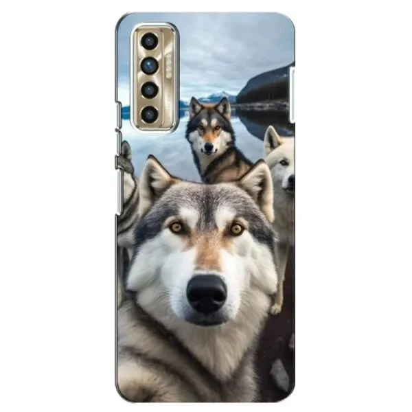 Чехол с принтом «Селфи ХАски» для TECNO Camon 17P (CG7n)