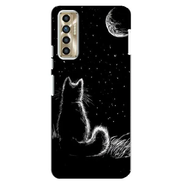 Чехол с принтом «Котик и луна» для TECNO Camon 17P (CG7n) Чехол с принтом «Котик и луна» для TECNO Camon 17P (CG7n)