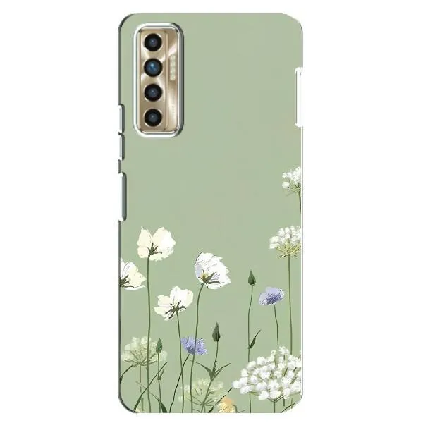 Чехол с принтом «Цветы на зеленом» для TECNO Camon 17P (CG7n) Чехол с принтом «Цветы на зеленом» для TECNO Camon 17P (CG7n)