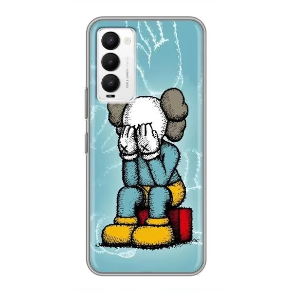 Чехол с принтом «Плач Bearbrick» для TECNO Camon 18 / Camon 18P