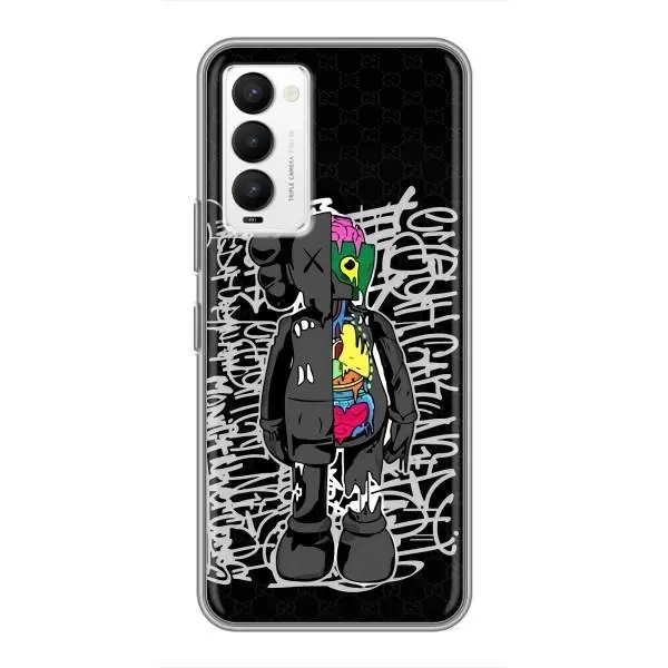 Чехол с принтом «Стиль Bearbrick» для TECNO Camon 18 / Camon 18P