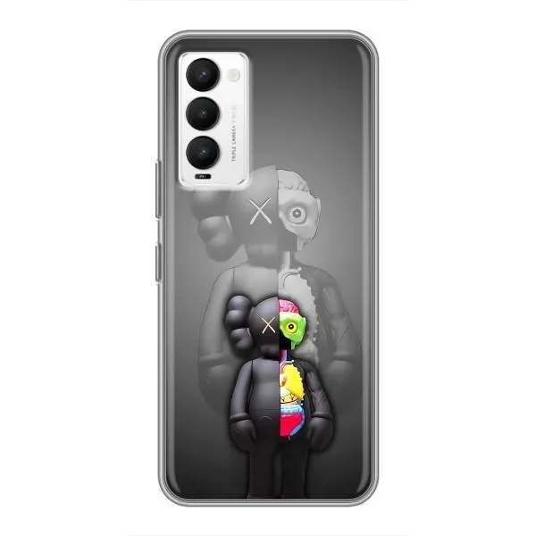 Чехол с принтом «Тело Bearbrick» для TECNO Camon 18 / Camon 18P
