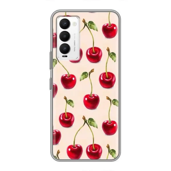 Чехол с принтом «Вишня» для TECNO Camon 18 / Camon 18P