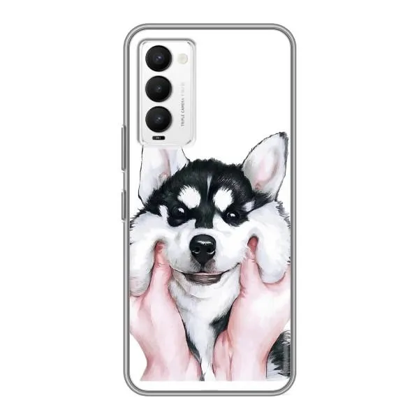 Чехол с принтом «Довольный Хаски» для TECNO Camon 18 / Camon 18P