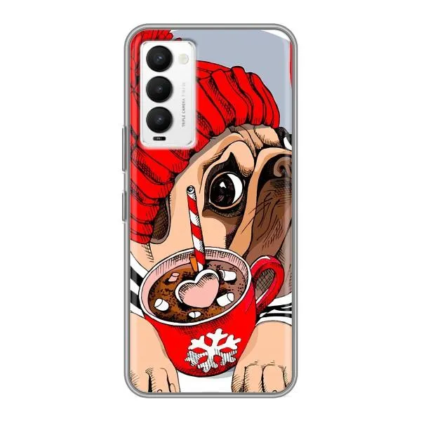 Чехол с принтом «Собачка в шапке» для TECNO Camon 18 / Camon 18P