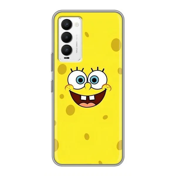 Чехол с принтом «Мордашка Спанч Боба» для TECNO Camon 18 / Camon 18P Чехол с принтом «Мордашка Спанч Боба» для TECNO Camon 18 / Camon 18P