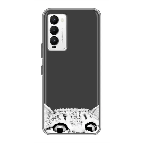 Чехол с принтом «Выглядывает кот» для TECNO Camon 18 / Camon 18P