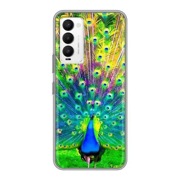 Чехол с принтом «Яркий Павлин» для TECNO Camon 18 / Camon 18P Чехол с принтом «Яркий Павлин» для TECNO Camon 18 / Camon 18P