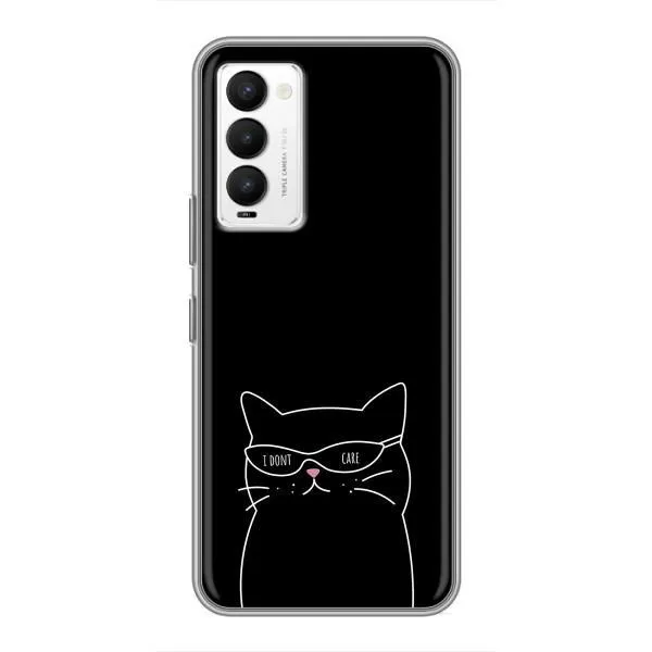 Чехол с принтом «Равнодушный кот» для TECNO Camon 18 / Camon 18P Чехол с принтом «Равнодушный кот» для TECNO Camon 18 / Camon 18P