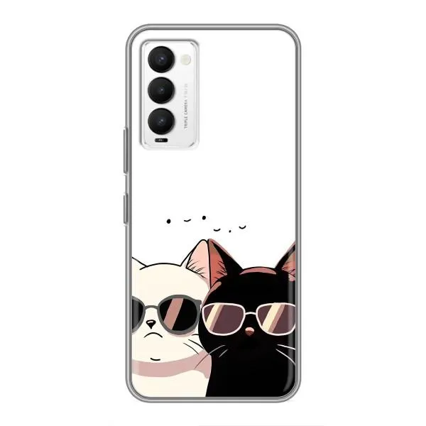 Чехол с принтом «Коты в очках» для TECNO Camon 18 / Camon 18P Чехол с принтом «Коты в очках» для TECNO Camon 18 / Camon 18P