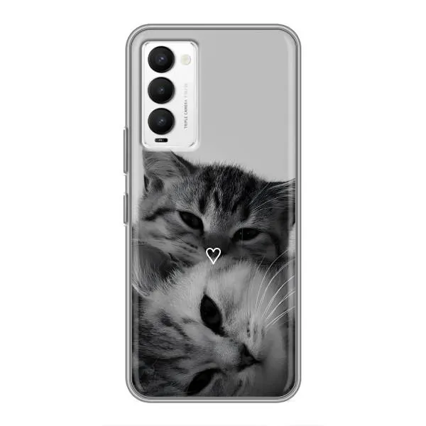 Чехол с принтом «Пара котов» для TECNO Camon 18 / Camon 18P Чехол с принтом «Пара котов» для TECNO Camon 18 / Camon 18P