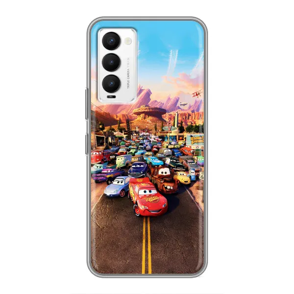 Чехол с принтом «Тачки на трассе» для TECNO Camon 18 / Camon 18P Чехол с принтом «Тачки на трассе» для TECNO Camon 18 / Camon 18P