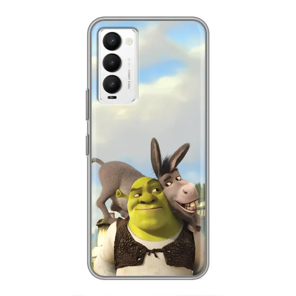 Чехол с принтом «Шрек и Осел» для TECNO Camon 18 / Camon 18P