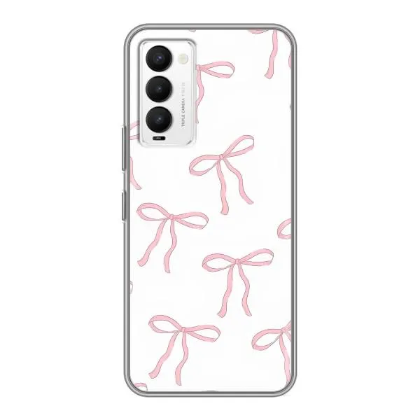 Чехол с принтом «Розовые бантики» для TECNO Camon 18 / Camon 18P