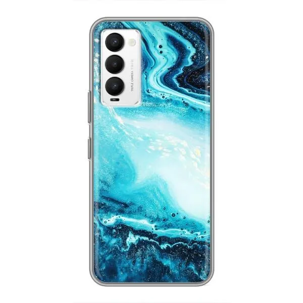 Чехол с принтом «Голубой мрамор» для TECNO Camon 18 / Camon 18P